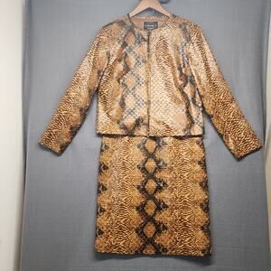 Selene Sport Set Womens Medium Jacket and Dress PVC Snake Print